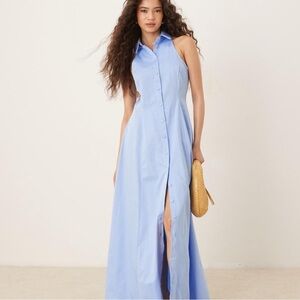 ASOS Blue Sleeveless Maxi Dress